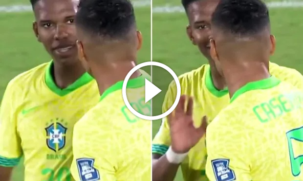 Casemiro involved in furious exchange with Chelsea’s Estevao Willian during Brazil’s win over Chile